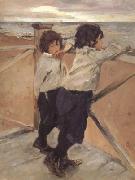 Valentin Aleksandrovich Serov The Children Shasha and Iura Serov (nn02) oil